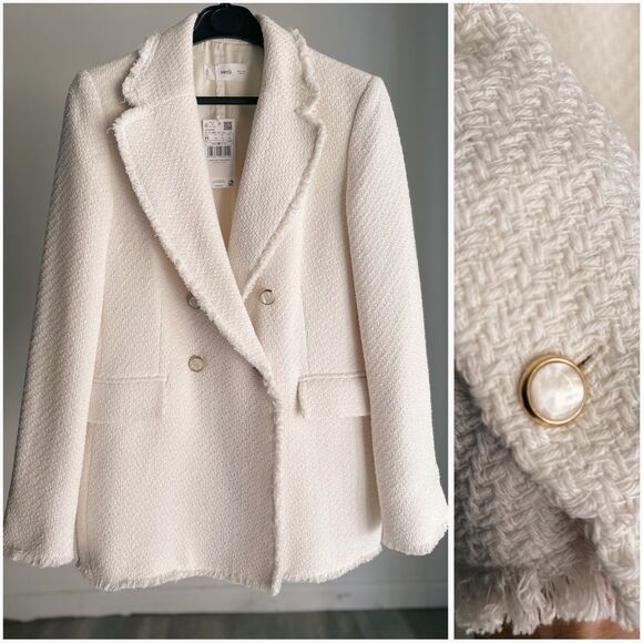 Mango Textured Blazer  New - Picture 1 of 7